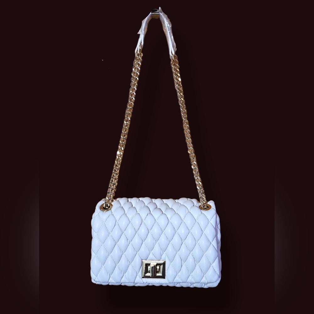 I.N.C. International Concepts Ajae Quilted Shoulder Bag – White